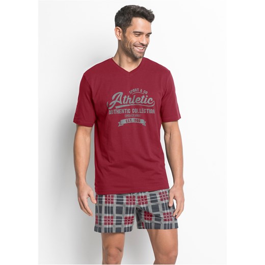 Piżama z krótkimi spodenkami ze sklepu bonprix w kategorii Piżamy męskie - zdjęcie 170598107