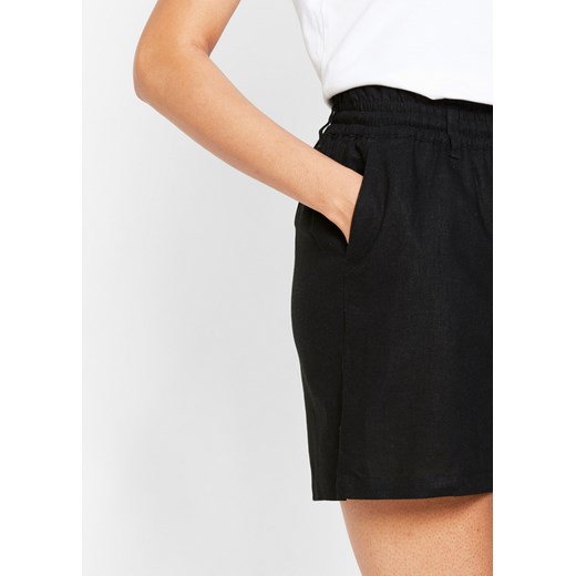 Szorty lniane paperbag 40 bonprix