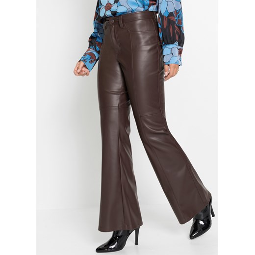 Spodnie ze sztucznej skóry 48 okazja bonprix