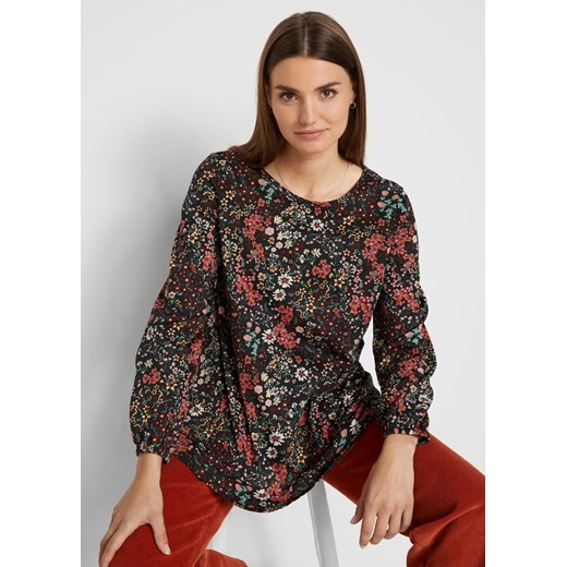 Tunika shirtowa z nadrukiem, z bawełny ze sklepu bonprix w kategorii Bluzki damskie - zdjęcie 170598548