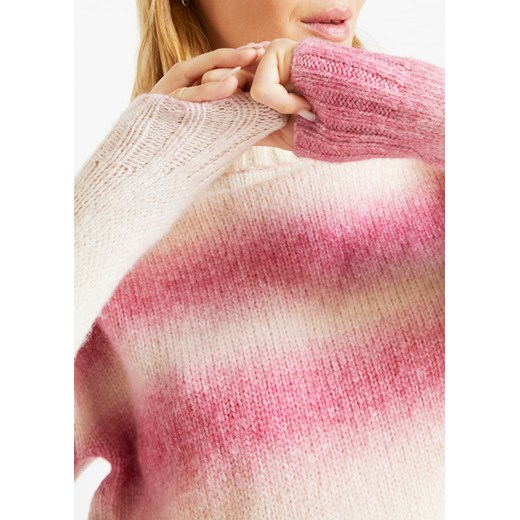 Sweter ze stójką, w cieniowanych kolorach 40/42 wyprzedaż bonprix