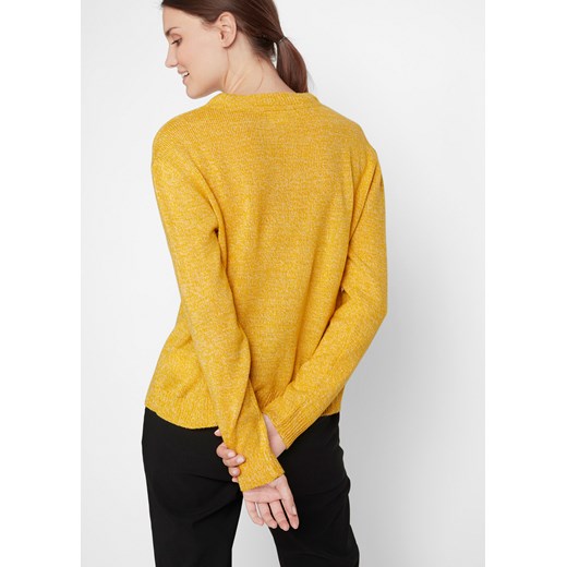 Sweter melanżowy z okrągłym dekoltem 48/50 bonprix
