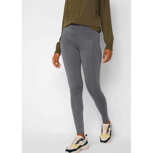 Legginsy ocieplane z szerokim wygodnym paskiem 52/54 bonprix