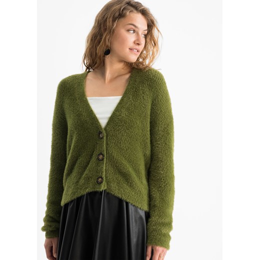 Miękki sweter rozpinany ze sklepu bonprix w kategorii Swetry damskie - zdjęcie 170599088