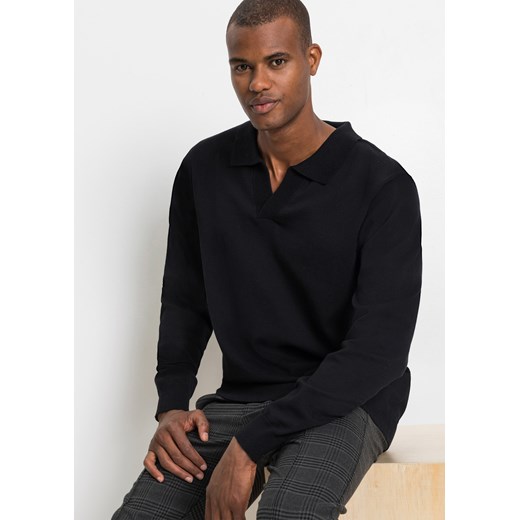 Sweter z kołnierzykiem polo ze sklepu bonprix w kategorii Swetry męskie - zdjęcie 170599687