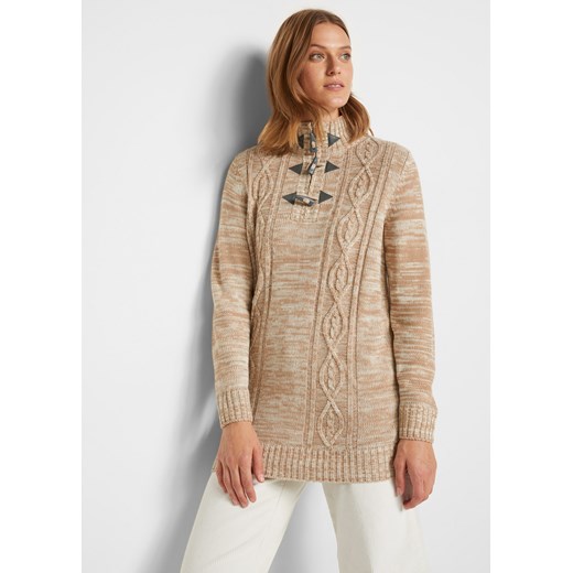 Długi sweter ze sklepu bonprix w kategorii Swetry damskie - zdjęcie 170599805