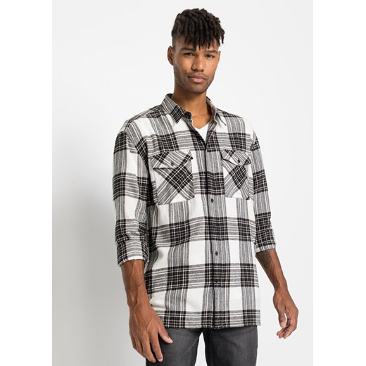 Koszula flanelowa z długim rękawem Loose Fit ze sklepu bonprix w kategorii Koszule męskie - zdjęcie 170599919