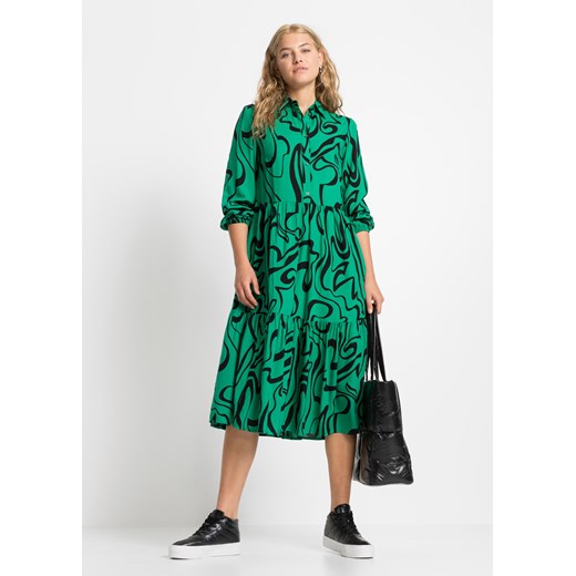 Sukienka midi ze zrównoważonej wiskozy ze sklepu bonprix w kategorii Sukienki - zdjęcie 170600025