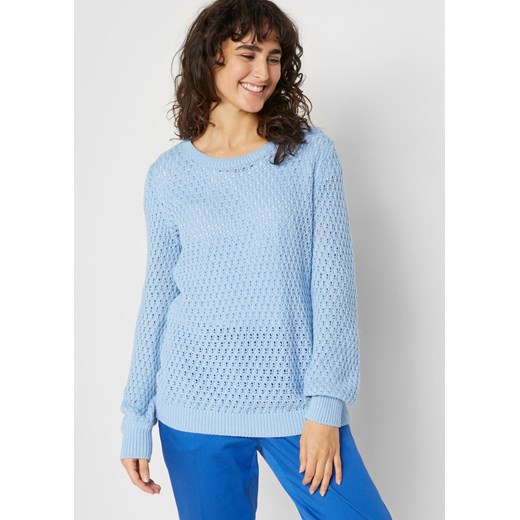 Sweter w strukturalny wzór ze sklepu bonprix w kategorii Swetry damskie - zdjęcie 170600405