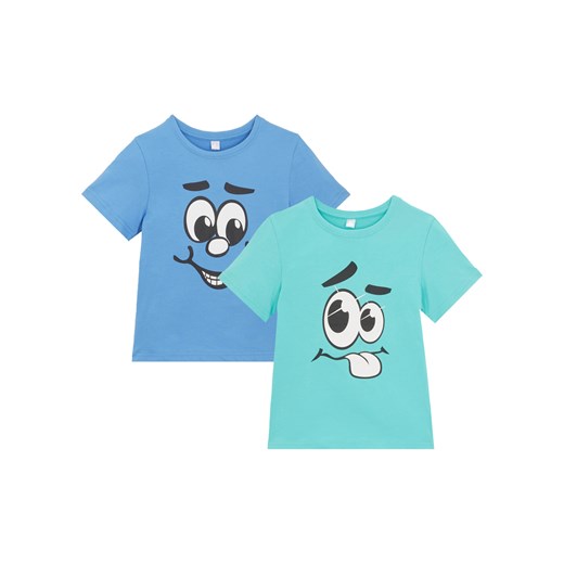 T-shirt chłopięcy (2 szt.) z bawełny organicznej ze sklepu bonprix w kategorii T-shirty chłopięce - zdjęcie 170601415