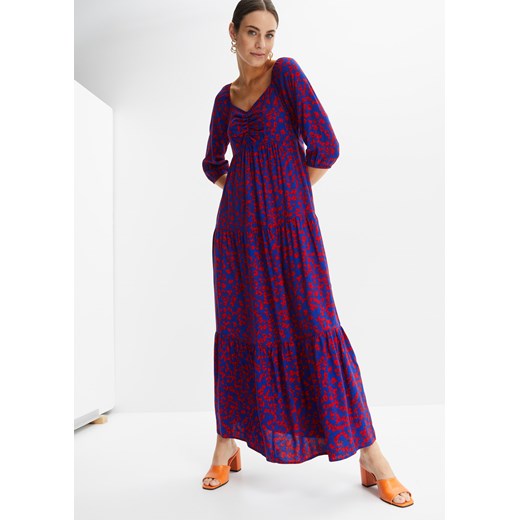 Długa sukienka maxi ze zrównoważonej wiskozy ze sklepu bonprix w kategorii Sukienki - zdjęcie 170603507