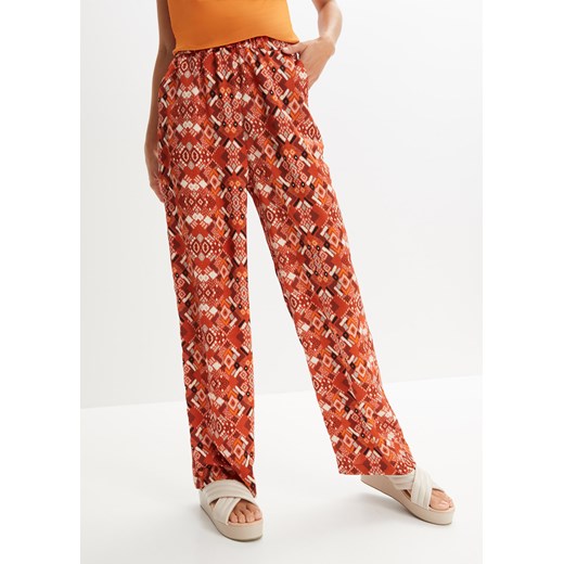 Spodnie z gumką w talii ze sklepu bonprix w kategorii Spodnie damskie - zdjęcie 170604366