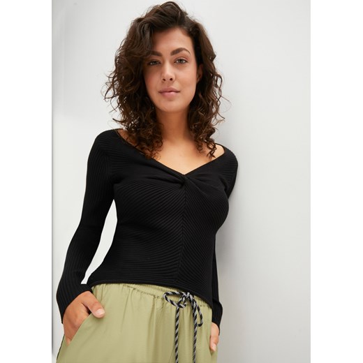Sweter w prążek ze sklepu bonprix w kategorii Swetry damskie - zdjęcie 170605228