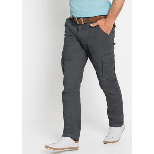 Spodnie bojówki z powłoką z teflonu Regular Fit Straight ze sklepu bonprix w kategorii Spodnie męskie - zdjęcie 170605258