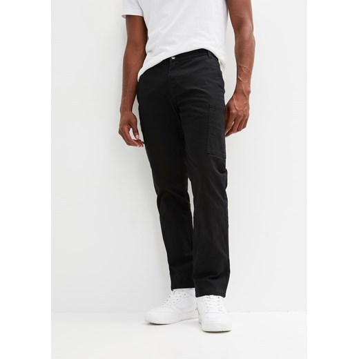Spodnie ocieplane Regular Fit Straight ze stretchem i naszywanymi kieszeniami ze sklepu bonprix w kategorii Spodnie męskie - zdjęcie 170605639