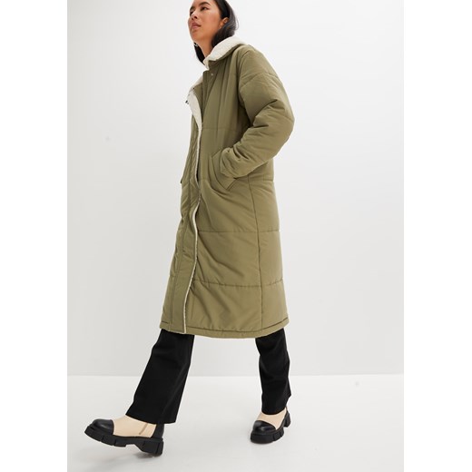 Płaszcz z polarem barankiem ze sklepu bonprix w kategorii Płaszcze damskie - zdjęcie 170605819