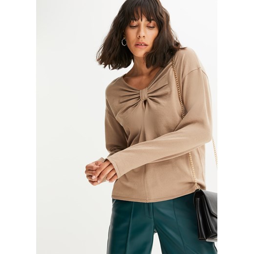 Sweter z ozdobnym przewiązaniem ze sklepu bonprix w kategorii Swetry damskie - zdjęcie 170605856