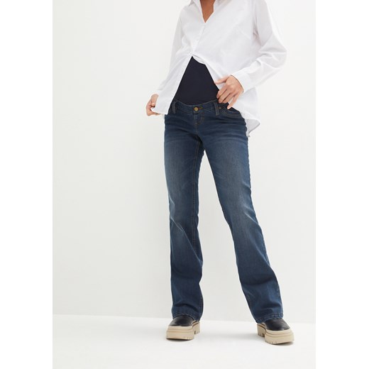 Dżinsy ciążowe ocieplane ze stretchem, Bootcut ze sklepu bonprix w kategorii Spodnie ciążowe - zdjęcie 170605996
