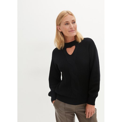 Sweter z wycięciem 48/50 promocyjna cena bonprix