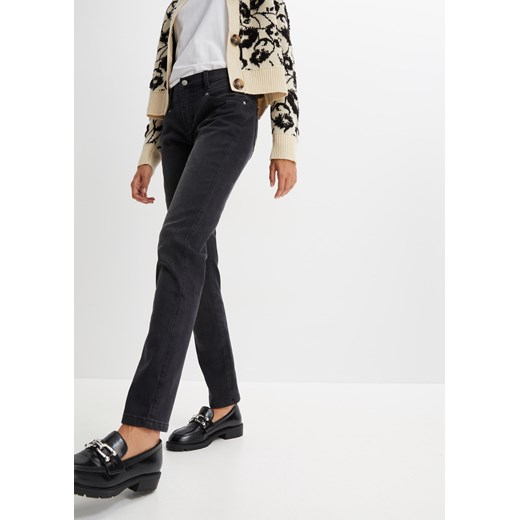 Dżinsy ocieplane shape, z miękką spodnią stroną, Slim ze sklepu bonprix w kategorii Jeansy damskie - zdjęcie 170606205