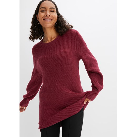Długi sweter z guzikami ze sklepu bonprix w kategorii Swetry damskie - zdjęcie 170606289