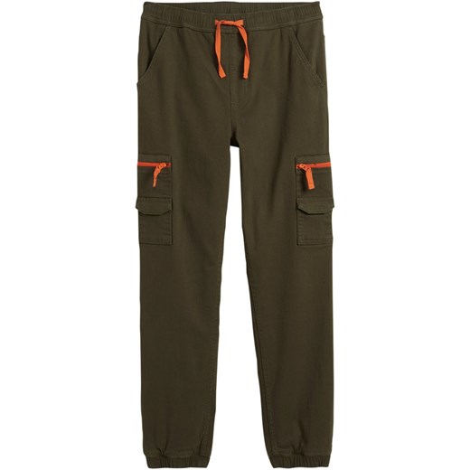 Spodnie bojówki chłopięce, na podszewce, Regular Fit ze sklepu bonprix w kategorii Spodnie chłopięce - zdjęcie 170606475