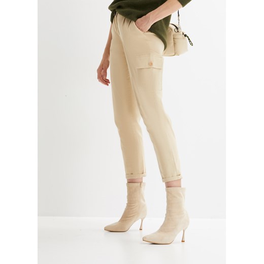 Spodnie twillowe bojówki ze sklepu bonprix w kategorii Spodnie damskie - zdjęcie 170606546