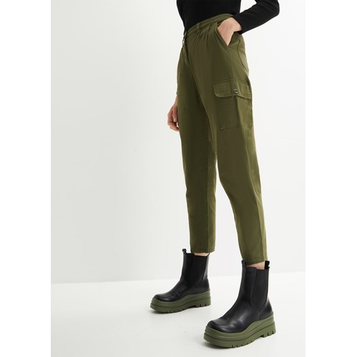 Spodnie twillowe bojówki ze sklepu bonprix w kategorii Spodnie damskie - zdjęcie 170606547