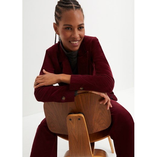 Żakiet sztruksowy z naszywanymi kieszeniami, z bawełny organicznej 38 bonprix