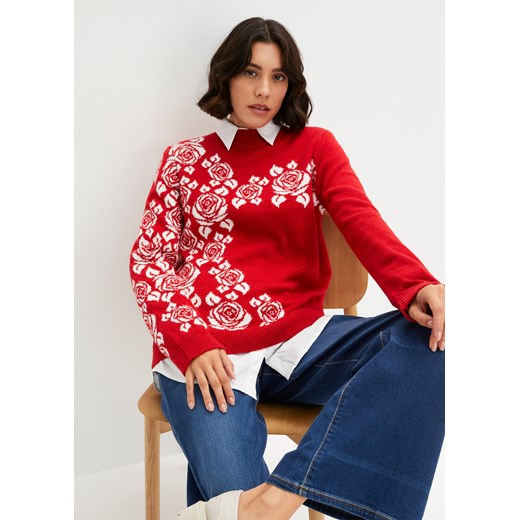 Sweter żakardowy 36/38 bonprix wyprzedaż