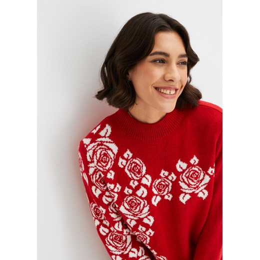 Sweter żakardowy 44/46 bonprix wyprzedaż