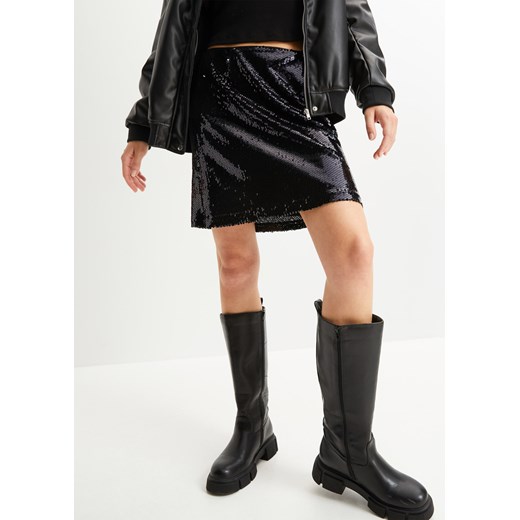 Spódnica mini z cekinami ze sklepu bonprix w kategorii Spódnice - zdjęcie 170607138