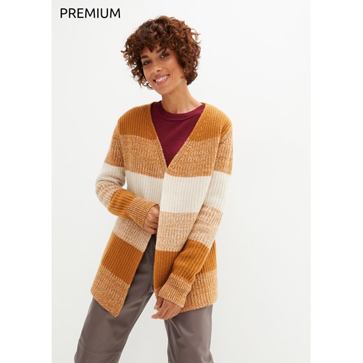 Sweter bez zapięcia, z domieszką materiału Good Cashmere Standard® 40/42 okazja bonprix