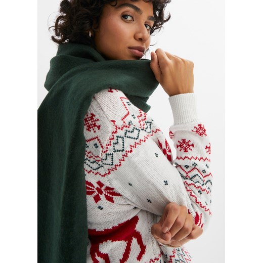 Sweter w norweski wzór golfem 44/46 bonprix