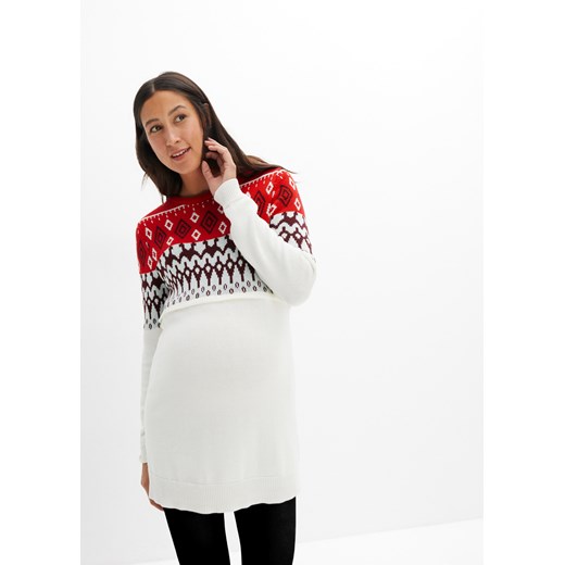 Sweter ciążowy i do karmienia z dzianiny ze sklepu bonprix w kategorii Swetry ciążowe - zdjęcie 170608298