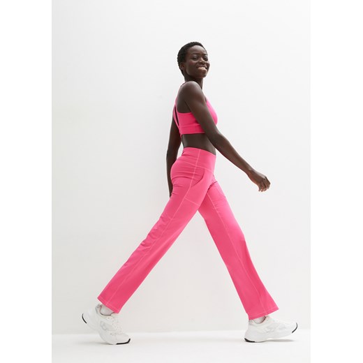 Legginsy sportowe shape z kieszeniami, poszerzane nogawki ze sklepu bonprix w kategorii Spodnie damskie - zdjęcie 170608777