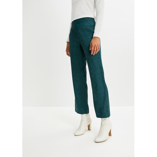 Spodnie żakardowe ze sklepu bonprix w kategorii Spodnie damskie - zdjęcie 170608868
