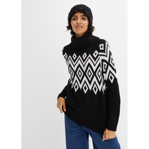 Sweter w norweski wzór ze sklepu bonprix w kategorii Swetry damskie - zdjęcie 170609197