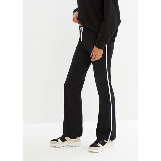 Spodnie shirtowe ze stretchem, długie, Straight ze sklepu bonprix w kategorii Spodnie damskie - zdjęcie 170609337