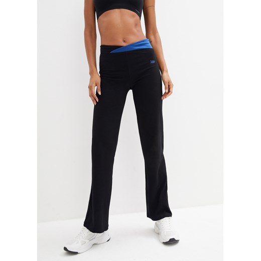 Spodnie sportowe ze stretchem, poszerzane nogawki ze sklepu bonprix w kategorii Spodnie damskie - zdjęcie 170609366