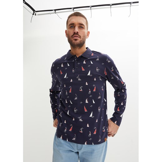 Shirt polo z bawełny organicznej ze sklepu bonprix w kategorii T-shirty męskie - zdjęcie 170610188