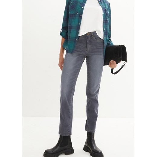 Dżinsy Straight Mid Waist, ultra soft ze sklepu bonprix w kategorii Jeansy damskie - zdjęcie 170611358