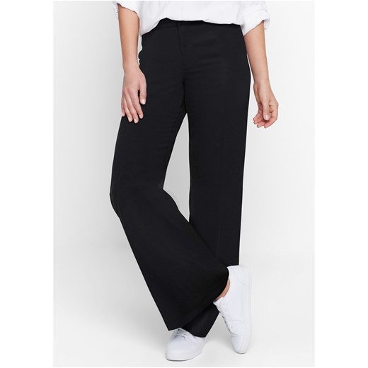 Spodnie ze stretchem i wygodnym paskiem w talii, FLARED ze sklepu bonprix w kategorii Spodnie damskie - zdjęcie 170611405