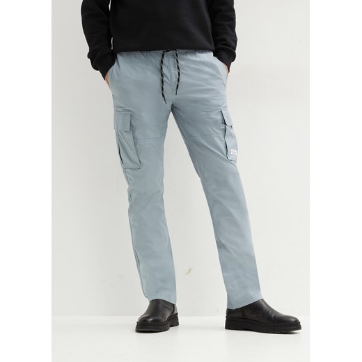 Spodnie bojówki z gumką w talii Regular Fit Straight ze sklepu bonprix w kategorii Spodnie męskie - zdjęcie 170612148