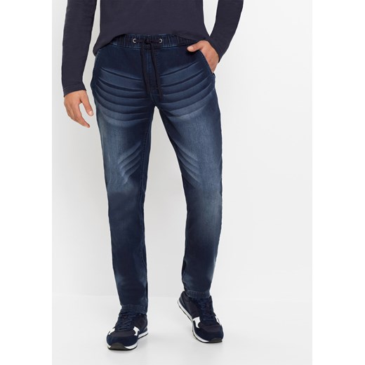 Dżinsy dresowe Slim Fit Straight ze sklepu bonprix w kategorii Jeansy męskie - zdjęcie 170612159