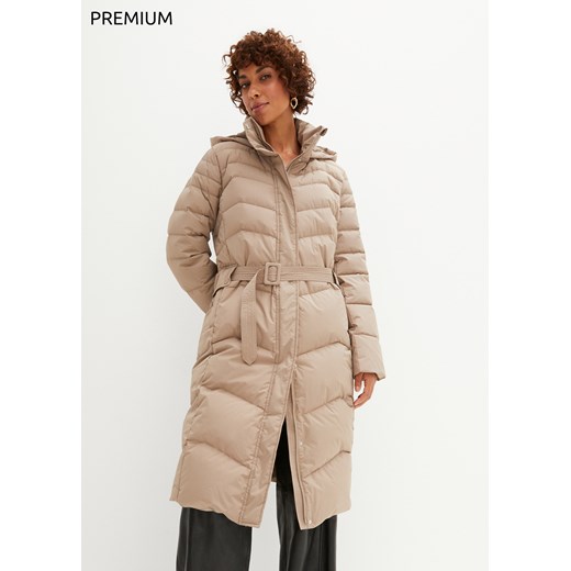 Płaszcz puchowy z paskiem (2 części) 50 wyprzedaż bonprix