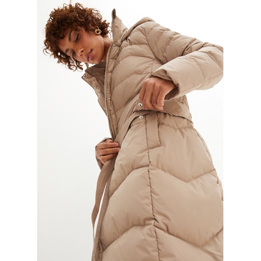 Płaszcz puchowy z paskiem (2 części) 46 okazja bonprix