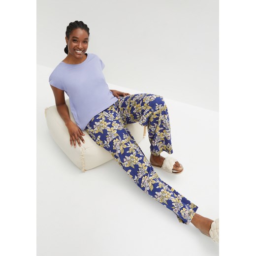 Piżama z szerokimi spodniami ze sklepu bonprix w kategorii Piżamy damskie - zdjęcie 170612338