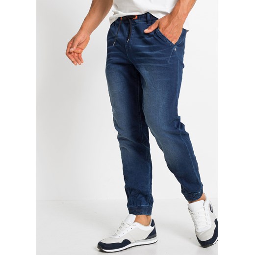 Dżinsy dresowe z gumką w talii, Regular Fit Straight ze sklepu bonprix w kategorii Jeansy męskie - zdjęcie 170612937