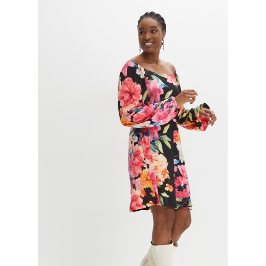Sukienka z kwiatowym nadrukiem ze sklepu bonprix w kategorii Sukienki - zdjęcie 170613036